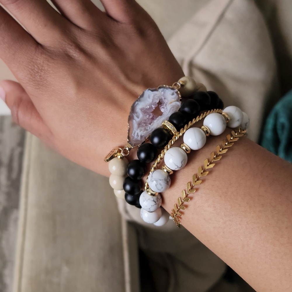 Neutral Beaded Bracelet Set